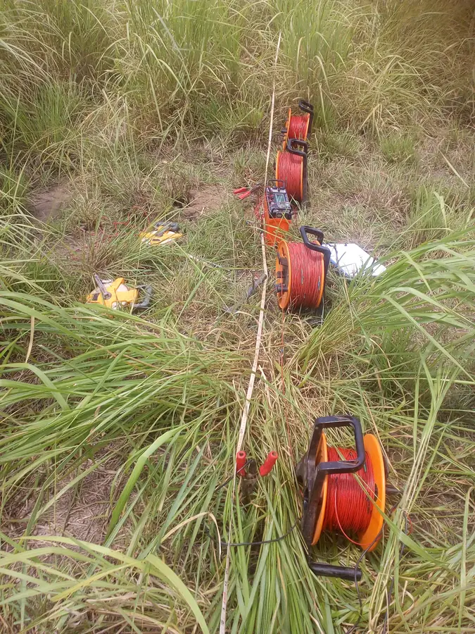 Resistivity survey equipment in Gulu